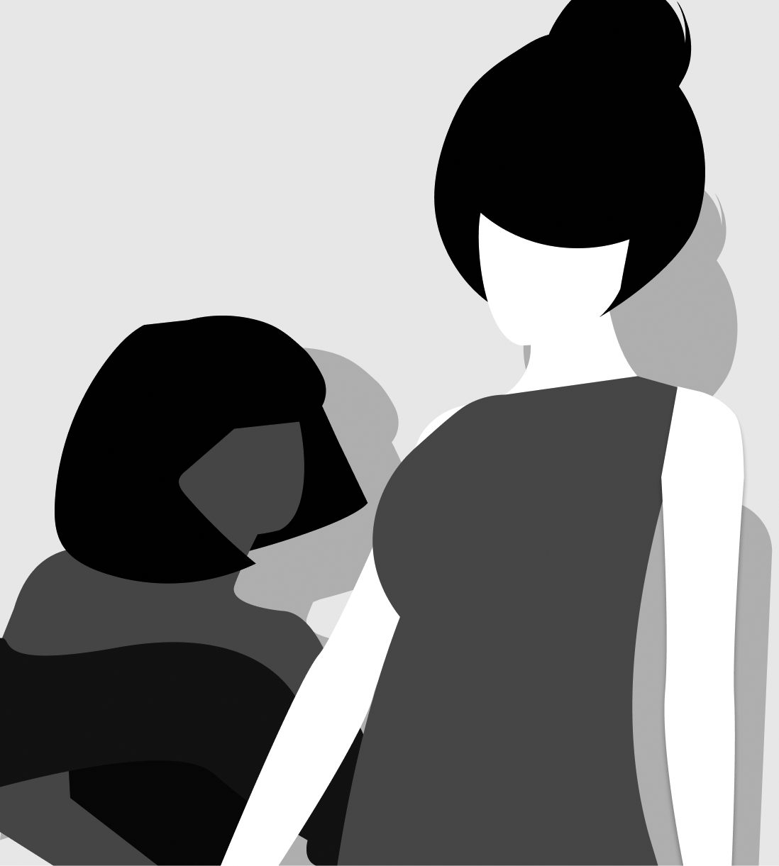 Illustration of two women.